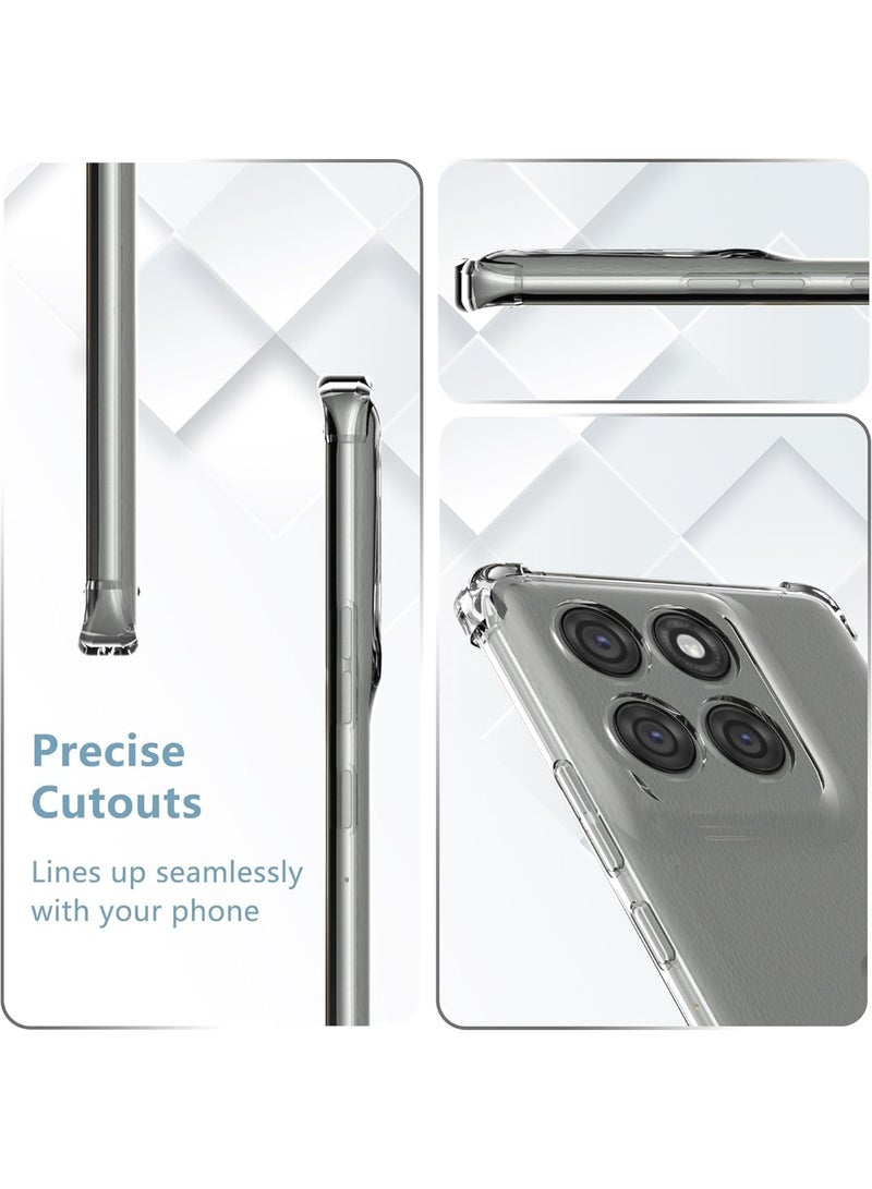 Clear Shockproof TPU Case for Motorola Edge 60 Pro – Anti-Yellowing Crystal Clear Back, Reinforced Corners, 360° Protection - Image 3