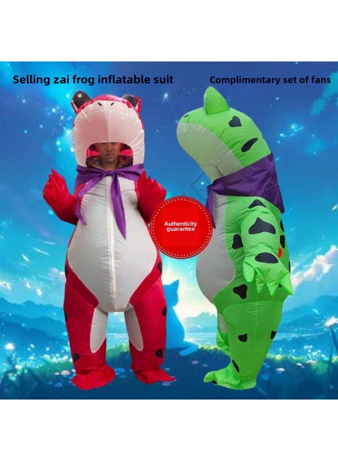 Selling Cubs Frog Puppet Clothing Frog Mascot Frog Promotional Clothing Frog Air Model Clothing Frog Inflatable Clothing-Color:Red Baby Frog For Adults 150-190cm - Image 2