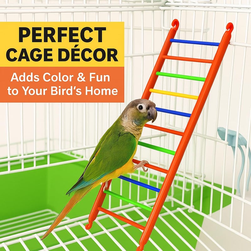VAYINATO Birds Ladder for Cage Plastic, 2 Pcs - Hanging Ladder Toy for Parrot, Budgies, Love Birds, Parakeet - African Grey, Sun Conures, Finch Bird Toy (33cm) - Image 4