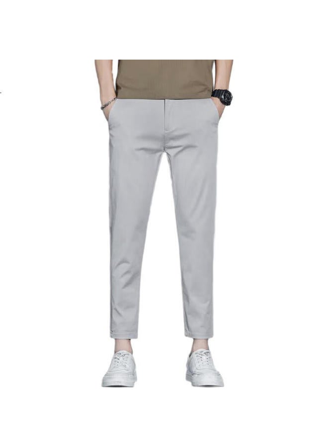 ROMON Men'S Summer Business Casual Nine-Point Pants Thin Slim Fit Small Foot Men'S Pants Father'S Day Gift - Image 1