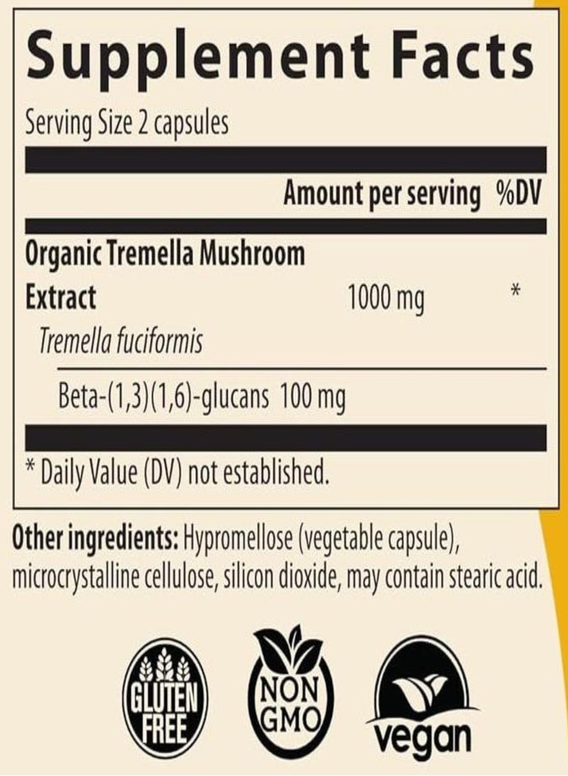 Real Mushrooms Tremella Rejuvenation 120 Capsules  - Image 2