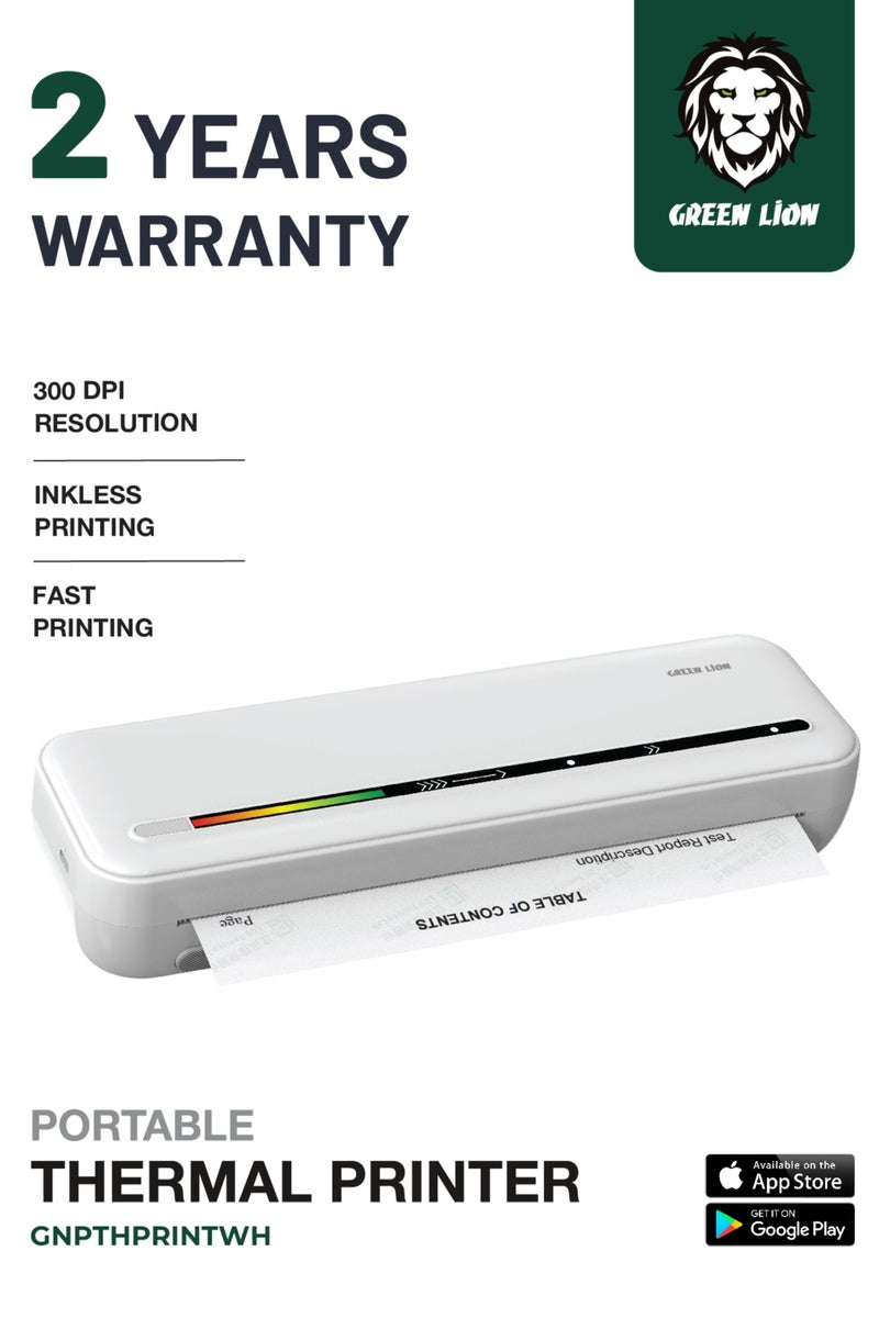 Portable Thermal Printer with 300 DPI Resolution / Inkless Printing / A4 Format Support / Fast Printing / Bluetooth Thermal Printer - White