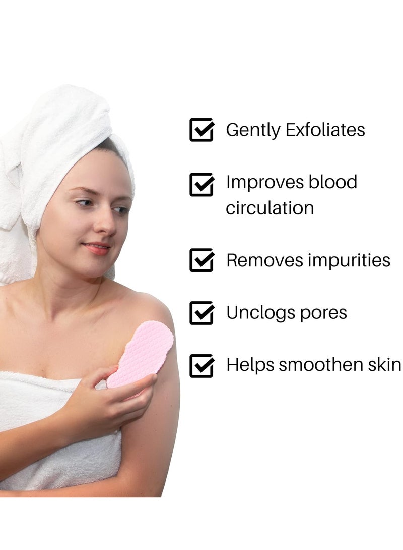 DAILYLIFE 3Pcs Magic Exfoliating Bath Sponge,3D Super Soft Exfoliating Bath Sponge,Exfoliating Sponge Remover Dead Skin for Adults Children and Pregnant Women,Reusable(Blue+Pink+Gray) - Image 4