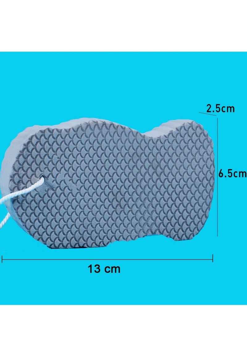 DAILYLIFE 3Pcs Magic Exfoliating Bath Sponge,3D Super Soft Exfoliating Bath Sponge,Exfoliating Sponge Remover Dead Skin for Adults Children and Pregnant Women,Reusable(Blue+Pink+Gray) - Image 5
