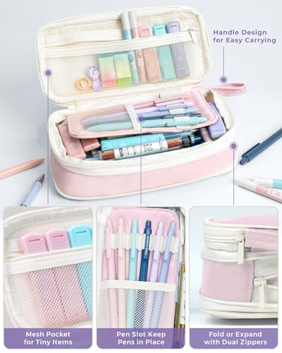 Four Candies 36PCS Aesthetic School Supplies, Mechanical Pencils 0.5mm, 0.7mm, 0.9mm & 2.0mm with 624PCS Lead Refills, Cute Mechanical Pencils for Writing, Drawing & Drafting (Pink) - Image 4