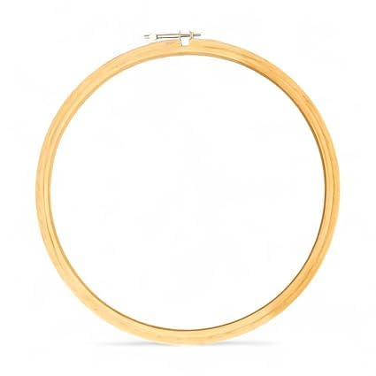 Wooden Embroidery Hoop Ring Frame for Creative DIY Embroidery , Adjustable Handy Sewing Circle Art & Design ( by Good Luck Products ) (8 inches ( Pack of 1 pc ))  - Image 1