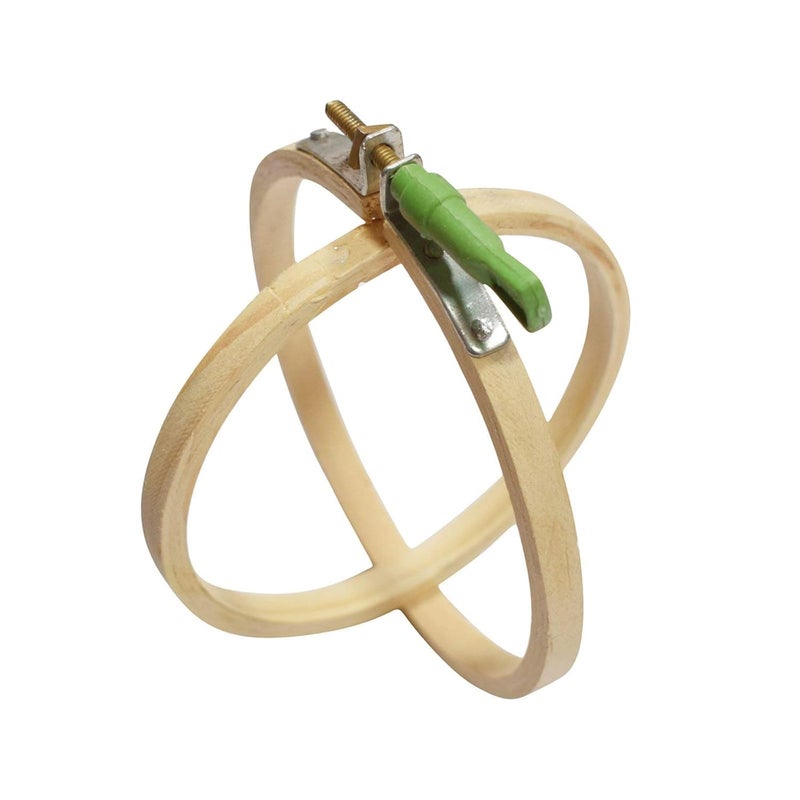 Wooden Embroidery Hoop Ring Frame for Creative DIY Embroidery , Adjustable Handy Sewing Circle Art & Design ( by Good Luck Products ) (8 inches ( Pack of 1 pc ))  - Image 5