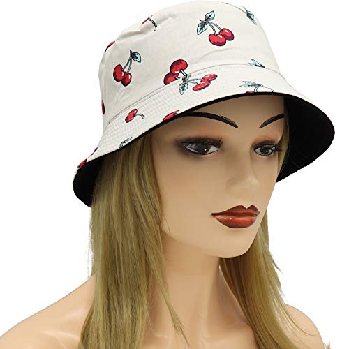 Umeepar Unisex Reversible Packable Bucket Hat Sun Hat for Men Women (Cherry) - Image 2