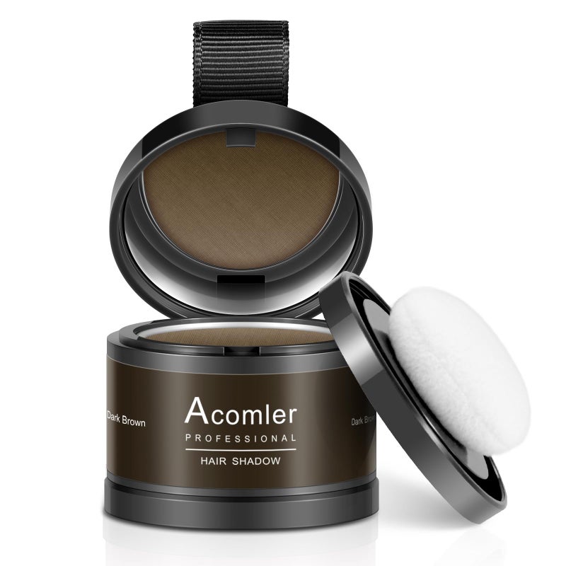 Acomler Instantly Root Touch Up Hair Color Hairline Shadow Powder,Root Cover Up,Dark Brown for Thinning Hair, Grey Hair Coverage Hair Powder for Women with Eyebrows,Beard Line,Bald Spots (Dark Brown) - Image 4