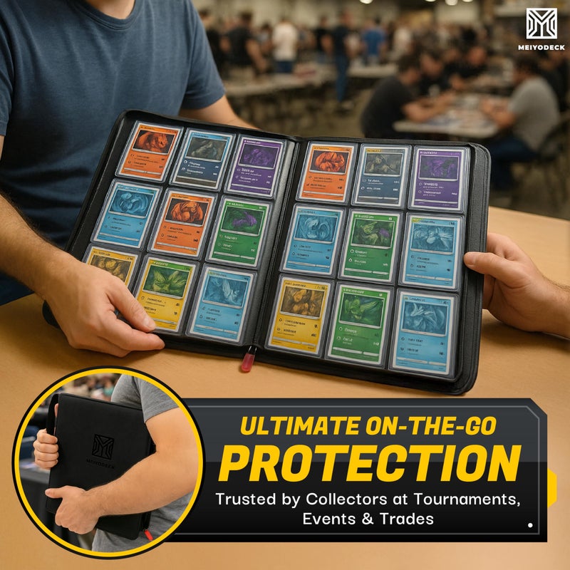 MEIYODECK Toploader Binder | Holds 252 Toploaders | 9-Pocket | Ringless Double-Sided Pockets | Includes Collector Tweezers & Gloves | Premium Top Loader Binder for Trading Cards, Pokemon, Yu-Gi-Oh & TCG - Image 5