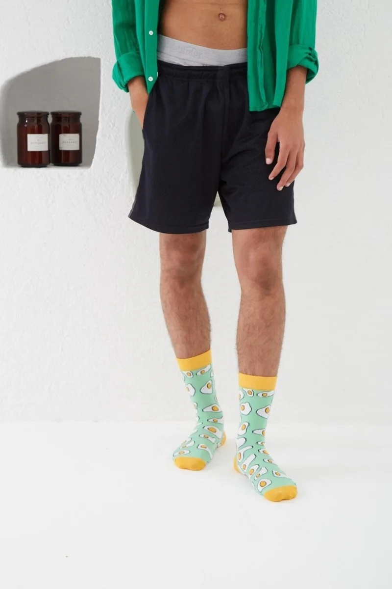 كارنافال سوكس Green Egg Patterned Colorful Socks