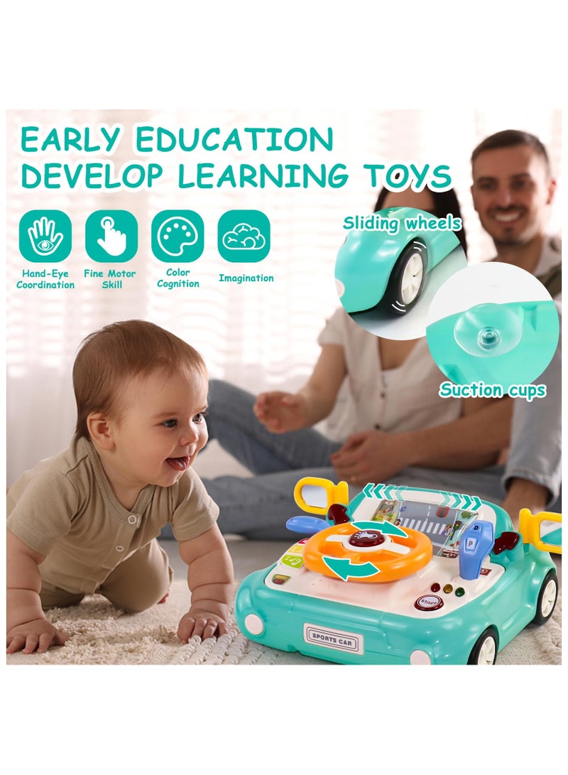 ميكسد لعبة عجلة القيادة للأطفال، لعبة موسيقية للأطفال الصغار، ألعاب تعليمية تفاعلية، محاكاة لقيادة السيارة، لعبة مقعد السيارة تطور المهارات الحركية الدقيقة للأطفال الأولاد والبنات - Image 5