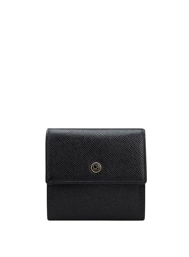 Genuine Leather Black Ladies Wallet