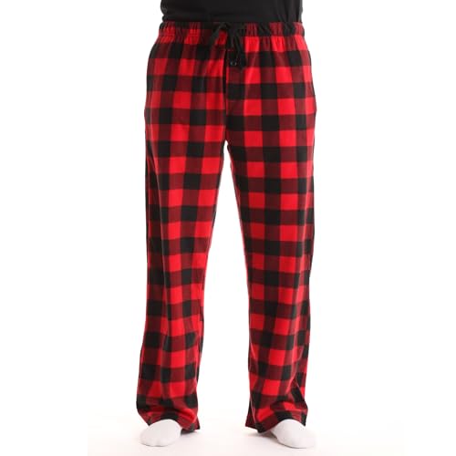 Followme #FollowMe 45902-1A-S Polar Fleece Pajama Pants for Men/Sleepwear/PJs, Red Buffalo Plaid, Small - Image 1