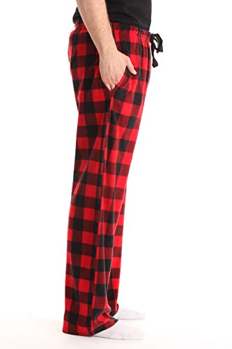 Followme #FollowMe 45902-1A-S Polar Fleece Pajama Pants for Men/Sleepwear/PJs, Red Buffalo Plaid, Small - Image 2