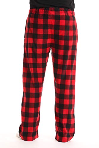 Followme #FollowMe 45902-1A-S Polar Fleece Pajama Pants for Men/Sleepwear/PJs, Red Buffalo Plaid, Small - Image 3