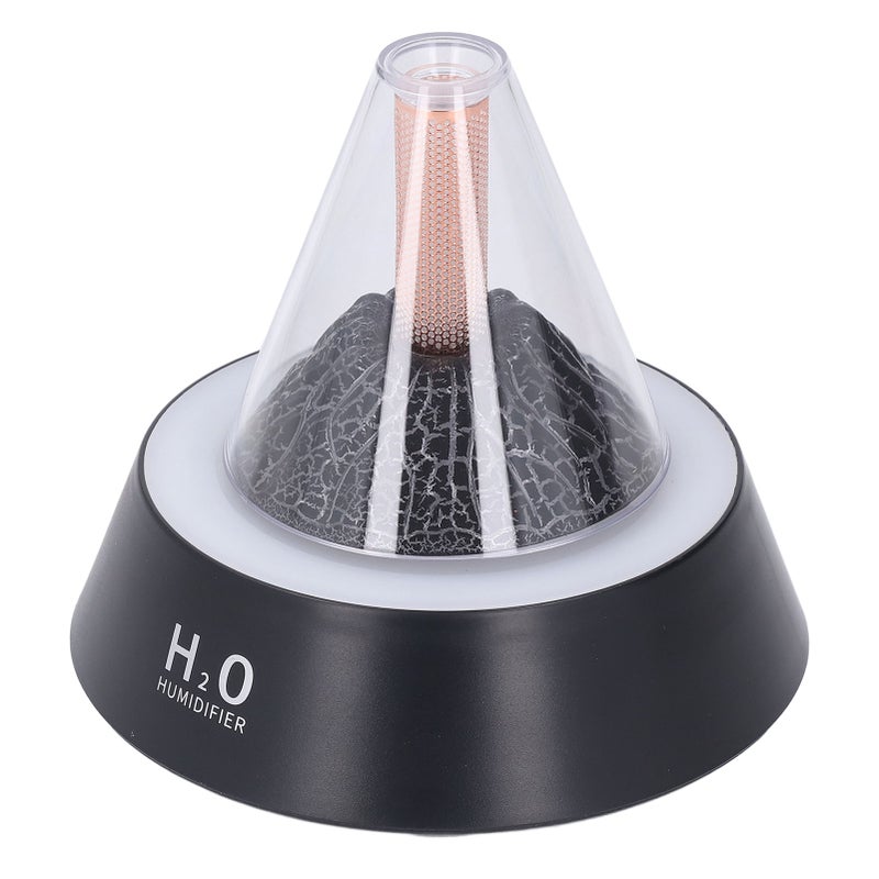 Volcano Aromatherapy Diffuser 7 Color LED Ambient Light Multiple Modes Quiet Auto Shut Off 80ml Volcano Humidifier Diffuser for Bedroom 183A Black - Image 3