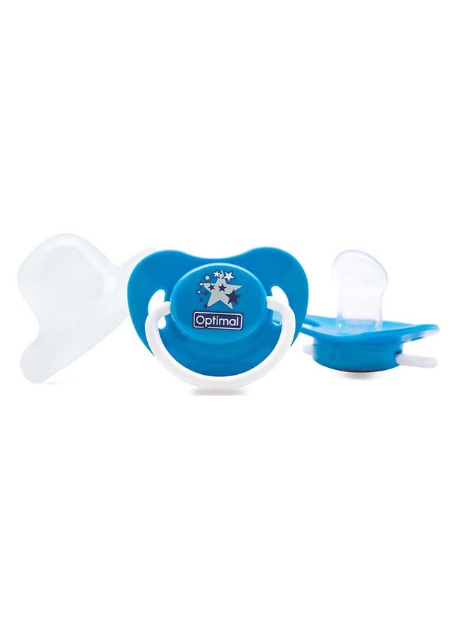 Optimal Orthodontic Silicone Pacifier 0M+, Blue
