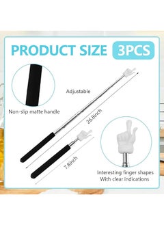 erorex Telescopic Teacher Pointers 3 Pieces Extendable Hand Pointers Retractable Classroom Presentation Sticks  - Image 2