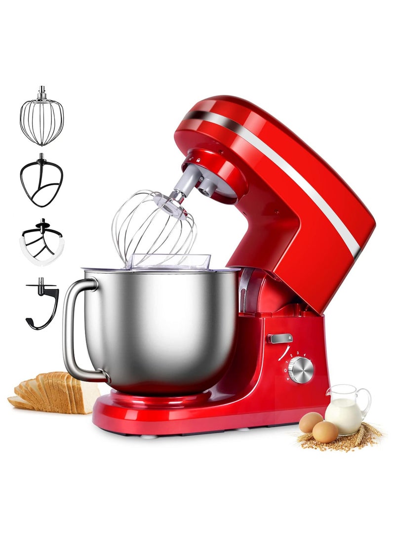 Stand Mixer Litchi 6-Speed 7 Qt Kitchen Electric Food Mixer Tilt Head Household Stand Mixer With Splash Guard Dough Hook Whisk Flat Beater Mixing Beater For Different Cooking Styles  - Image 1
