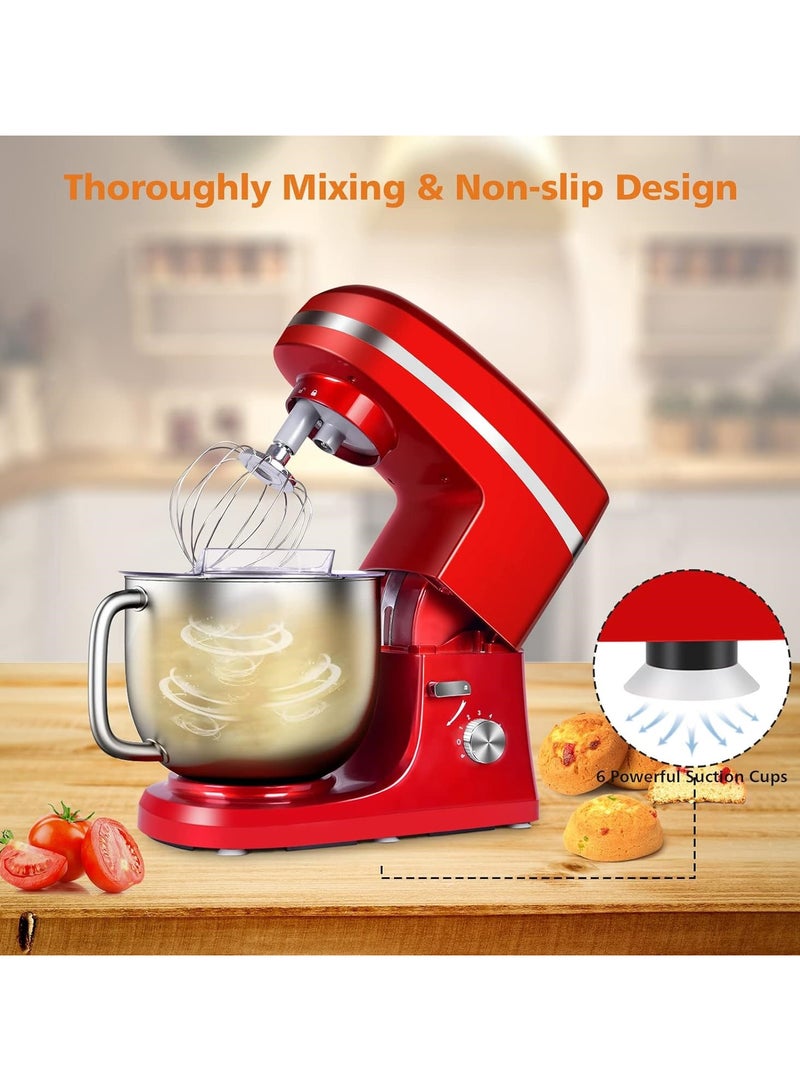 Stand Mixer Litchi 6-Speed 7 Qt Kitchen Electric Food Mixer Tilt Head Household Stand Mixer With Splash Guard Dough Hook Whisk Flat Beater Mixing Beater For Different Cooking Styles  - Image 2