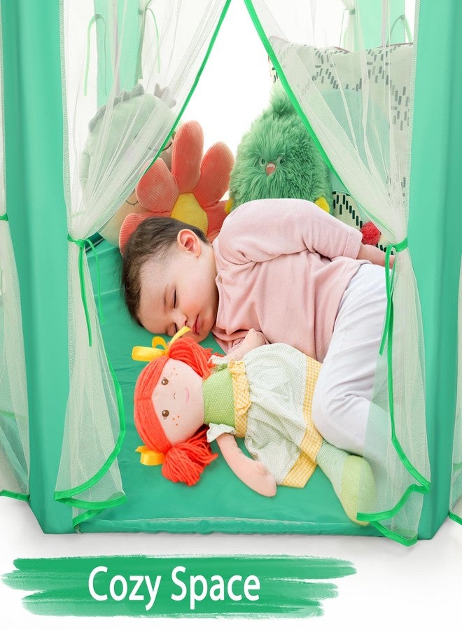 Monobeach Princess Tent Girls Green Large Playhouse Kids Castle Play Tent with Star Lights Gift Toy for Children Indoor and Outdoor Games - Image 5