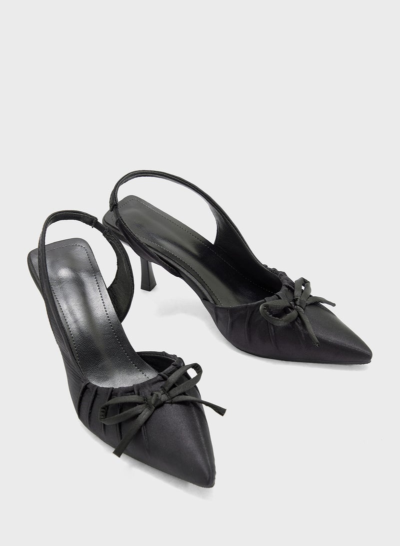 Ginger Slingback Pump With Bow  - Image 5