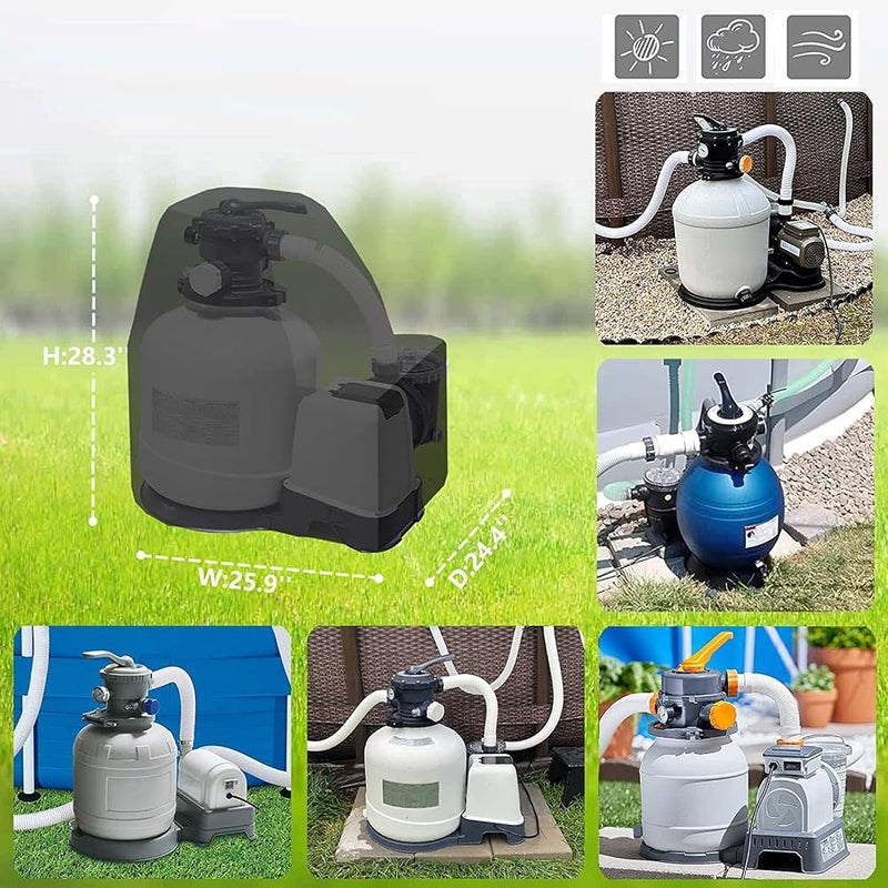 TOPINCN Sand Filter Pump Cover 600D Oxford Cloth for Pool Pumps - Image 3