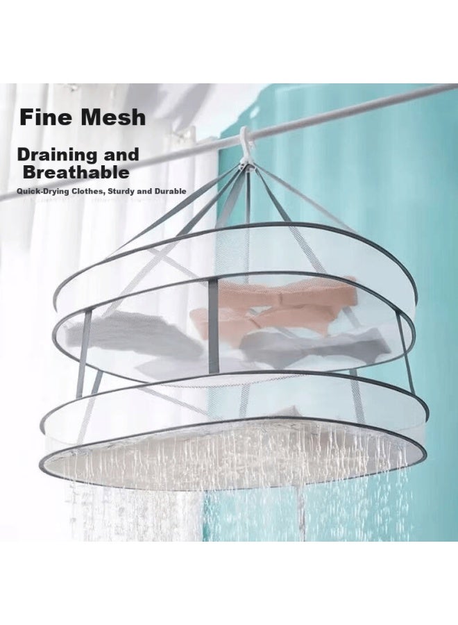 Mengting Mengtin Laundry Basket Clothes Drying Net Sweater Wool Garment Drying Tool Large Double-layer Balcony Home Use - Image 2
