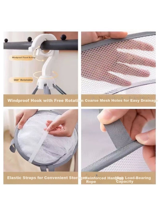 Mengting Mengtin Laundry Basket Clothes Drying Net Sweater Wool Garment Drying Tool Large Double-layer Balcony Home Use - Image 4
