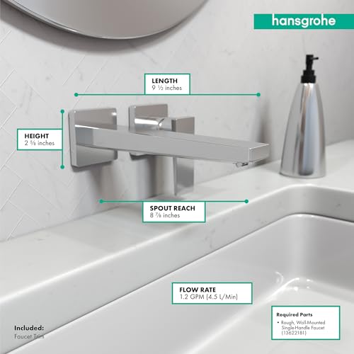 hansgrohe Metropol Modern 1-Handle 5-inch Tall Bathroom Sink Faucet in Chrome, 32526001 - Image 4