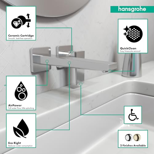 hansgrohe Metropol Modern 1-Handle 5-inch Tall Bathroom Sink Faucet in Chrome, 32526001 - Image 3