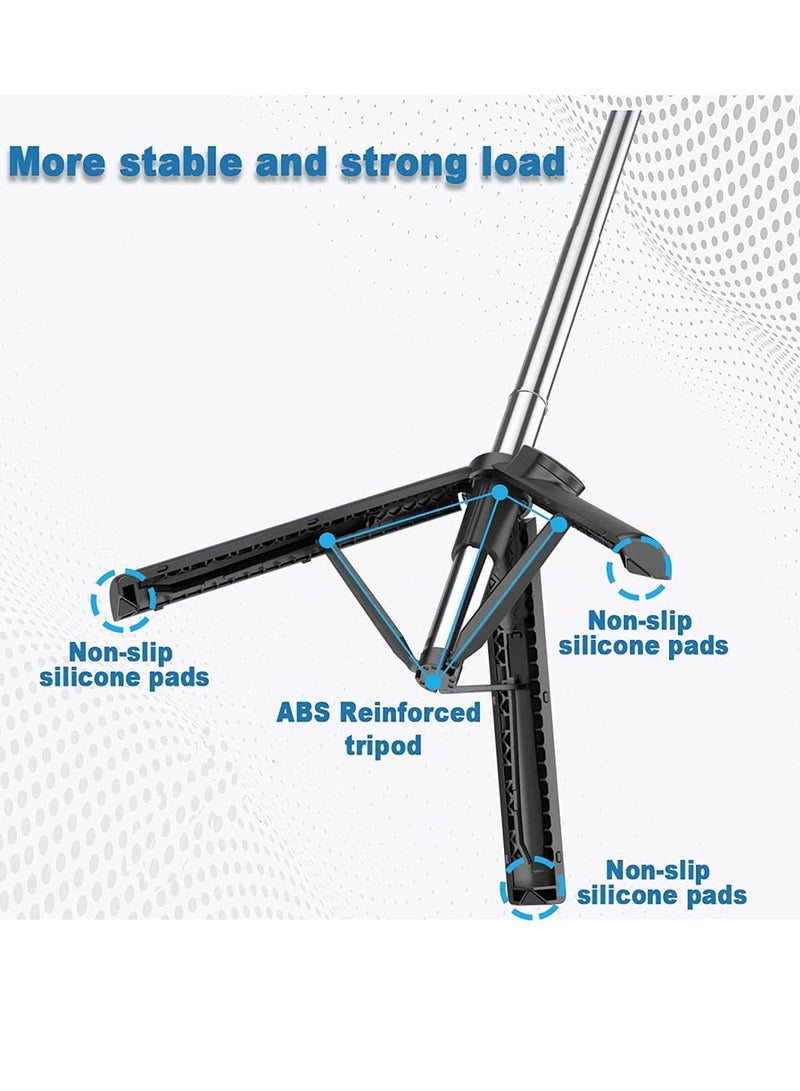 Selfie Stick with Tripod Stand upto 37.8 inch,4 in 1 Extendable Selfie Stick Bluetooth Selfie Sticks with Remote and Large Reinforced Tripod Compatible with iPhone Oneplus Vlogging  - Image 3
