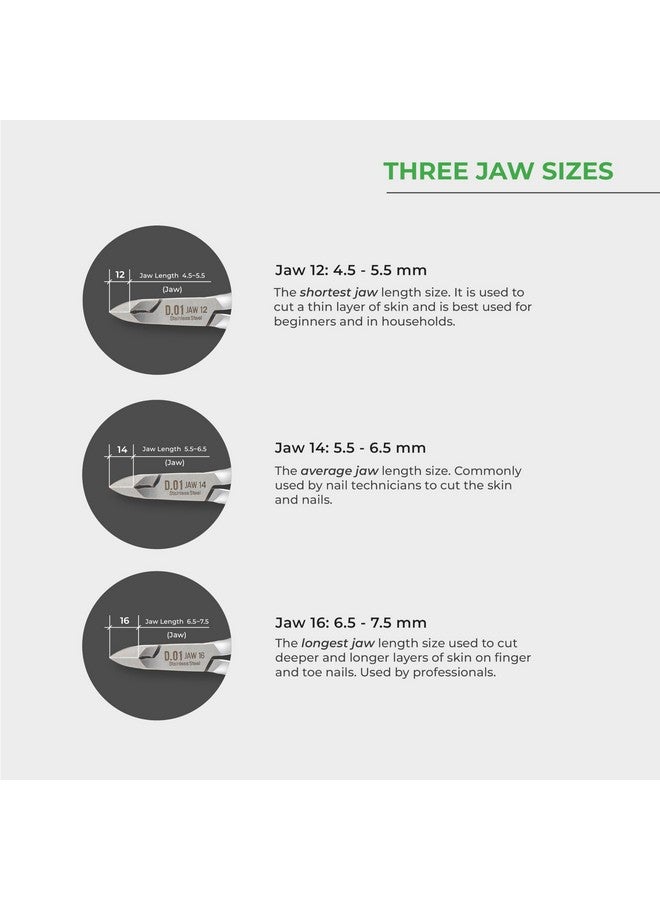 نغايا مشابك بشرة - D-07 Jaw 12 | فولاذ مقاوم للصدأ | متين وحاد | تصميم مريح | مطلي باللون الرمادي | مثالي للاستخدام في الصالونات والمنزل - Image 5