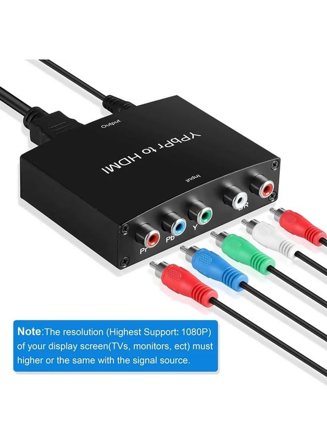 محول YPbPr إلى HDTV مع محول صوتي يعمل بالطاقة عبر USB لجهاز Xbox 360 وDVD وPSP إلى الشاشة - Image 1