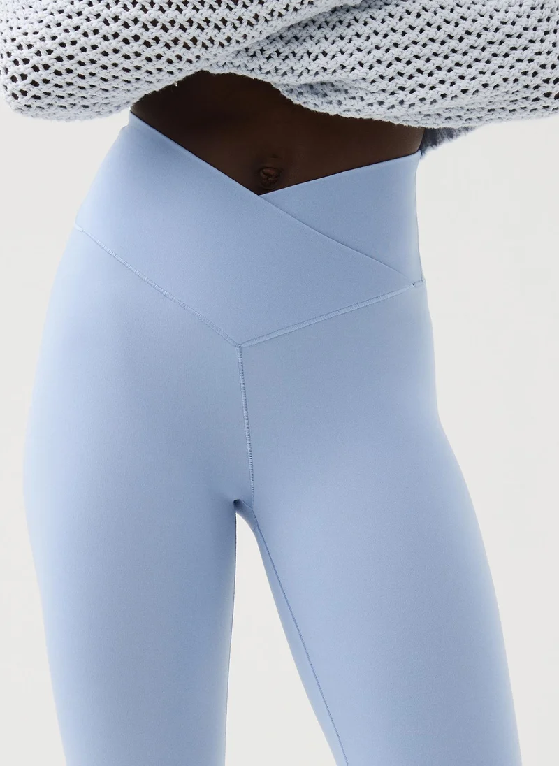 آري من امريكان ايجل Offline By Aerie Real Me High Waisted Crossover Flare Legging