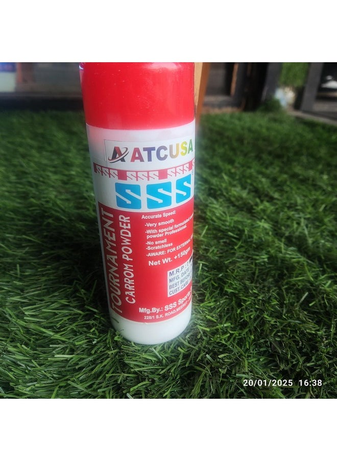 ATCUSA Tournament Carrom Powder 150 gm | Professional Carrom Board Powder | Extra Smooth Then Super Disco Powder | SSS Jumbo Pack 150 Grams | Stroke Master Professional Grade International Specifications |  - Image 3