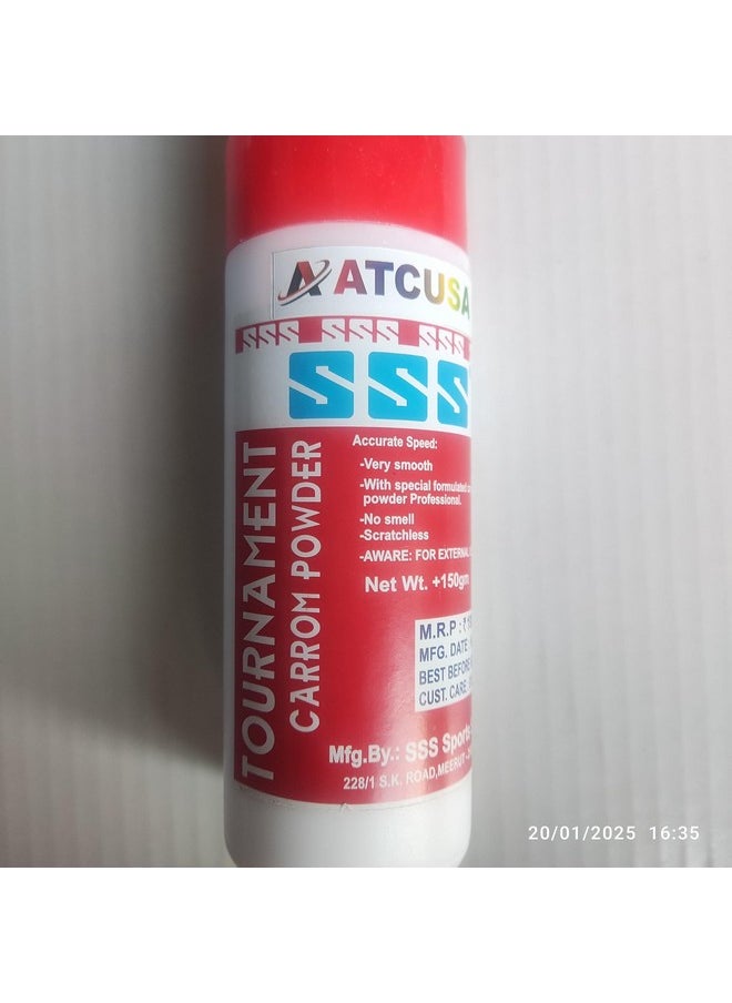 ATCUSA Tournament Carrom Powder 150 gm | Professional Carrom Board Powder | Extra Smooth Then Super Disco Powder | SSS Jumbo Pack 150 Grams | Stroke Master Professional Grade International Specifications |  - Image 5