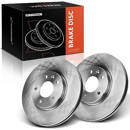 A-Premium 11.81 inch (300mm) Front Vented Disc Brake Rotors Compatible with Select Chevy and Buick Models - Equinox, Malibu, Cruze, Orlando, Trailblazer, Volt, LaCrosse, Verano, Encore GX, 2-PC Set - Image 1