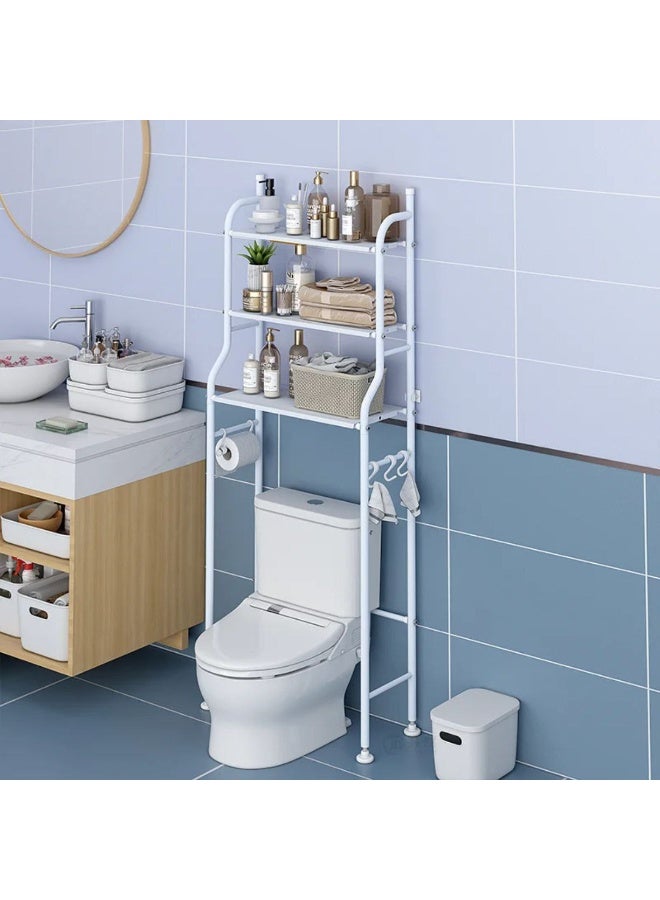 3-Tier Over-the-Toilet Bathroom Storage Rack High Capacity Space Saver Organizer Stand - Image 5