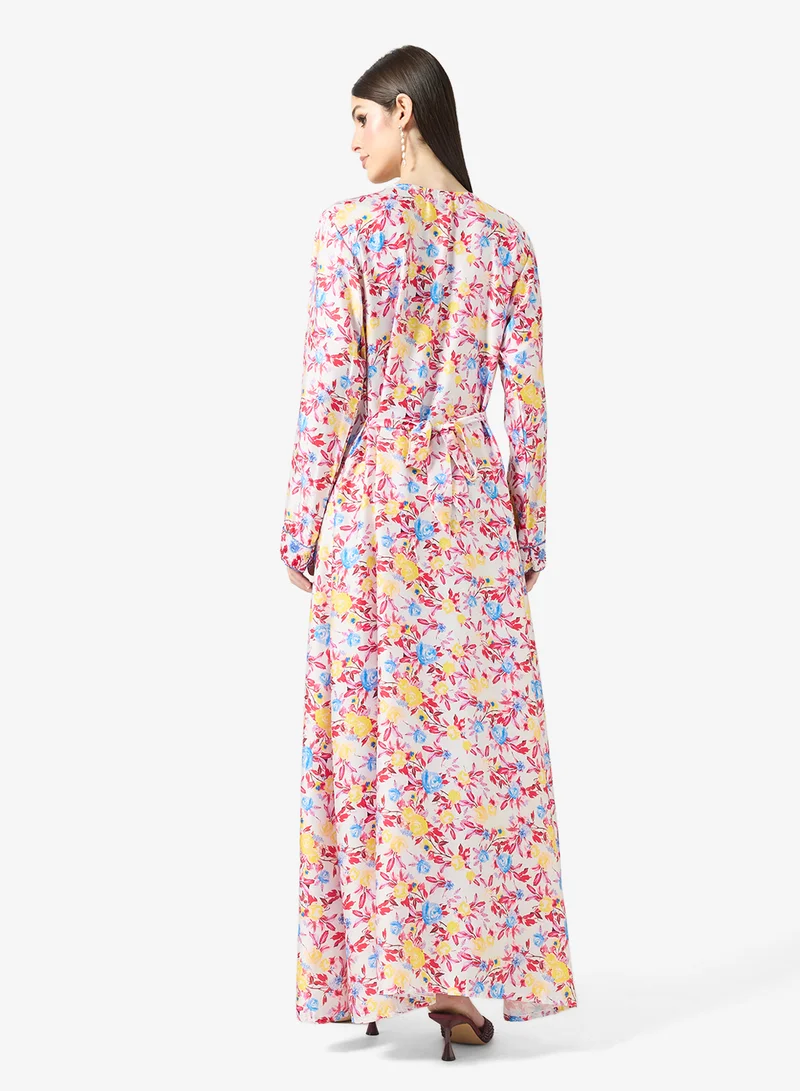 ارابيان كلوزيت Embellished Belted Jalabiya