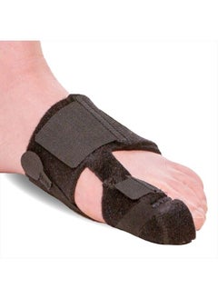Turf Toe Brace - Soft Big Toe Taping Splint Straightener Wrap with Support Straps for Sprains and Hallux Rigidus Relief (Left Foot)