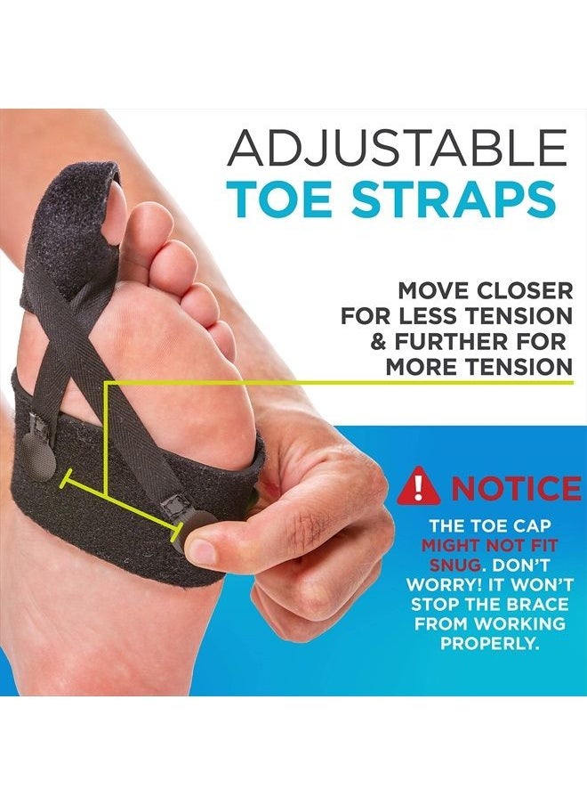 BraceAbility - Turf Toe Brace - Soft Big Toe Taping Splint Straightener Wrap with Support Straps for Sprains and Hallux Rigidus Relief (Left Foot) - Image 1