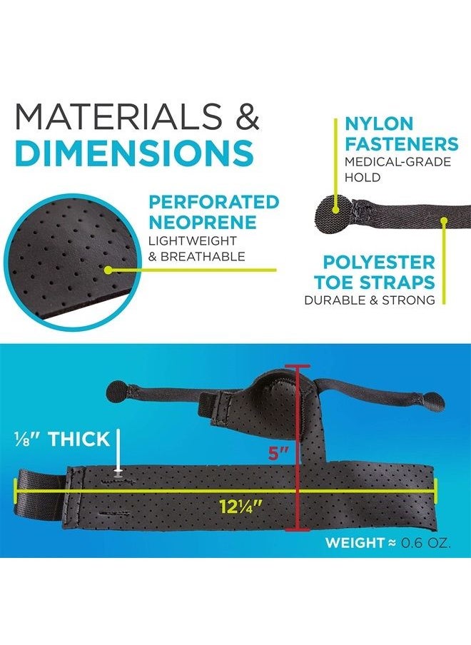 BraceAbility - Turf Toe Brace - Soft Big Toe Taping Splint Straightener Wrap with Support Straps for Sprains and Hallux Rigidus Relief (Left Foot) - Image 1