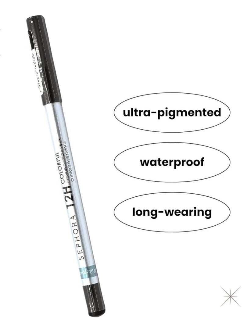 سيفورا قلم تحديد العيون الملون لمدة 12 ساعة - رقم 01 دانتيل أسود - Image 2
