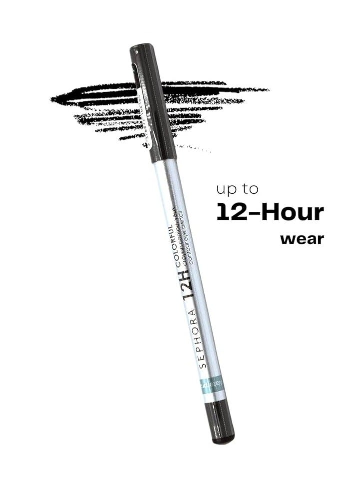 سيفورا قلم تحديد العيون الملون لمدة 12 ساعة - رقم 01 دانتيل أسود - Image 1