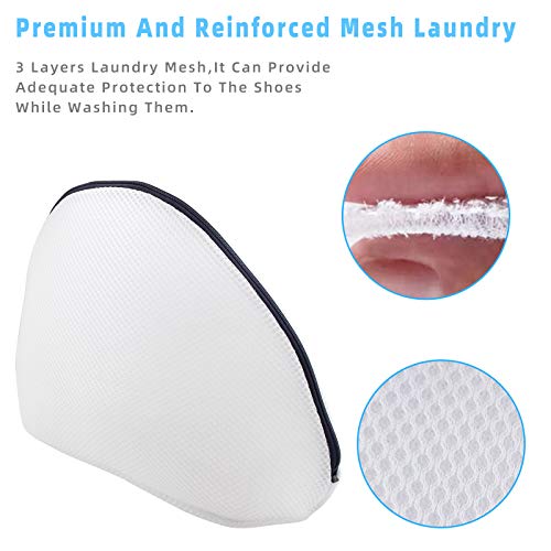GOGOODA 2PCS Shoe Wash Bags Multi-use Laundry Mesh Bags for Sneaker, Flat Shoes, etc - Image 3