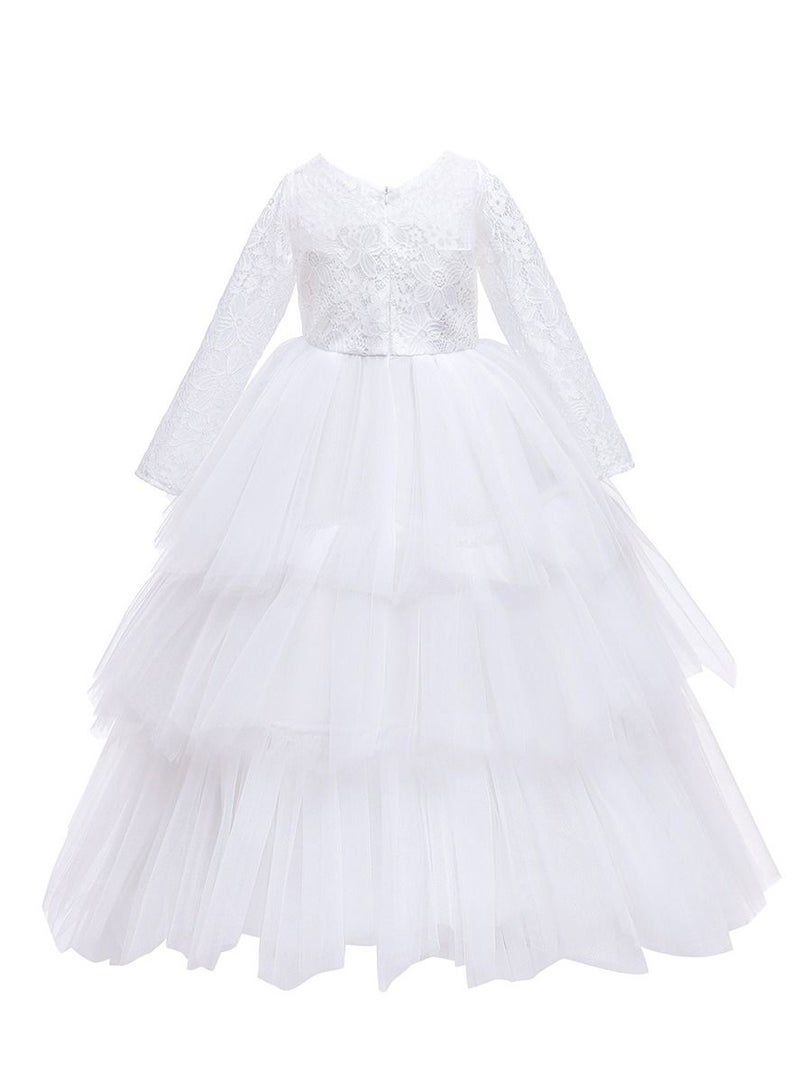 Loquat Fashionable Cute Girls Dresses White  - Image 2