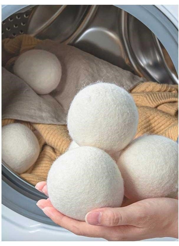 Laundry Wool Dryer Balls Natural Softener, Large 6 Pieces Wool Balls for Dryer with Cloth Bag - pzsku/Z102E6C606B36522EC296Z/45/_/1737260552/8bca9b0a-e4b7-400f-b482-146e0b5b0883