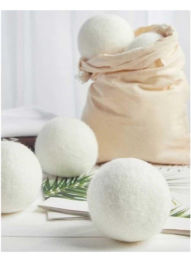 Laundry Wool Dryer Balls Natural Softener, Large 6 Pieces Wool Balls for Dryer with Cloth Bag - pzsku/Z102E6C606B36522EC296Z/45/_/1737260561/1b91c8ba-f35c-4bfd-9794-8adad0c0b7a8